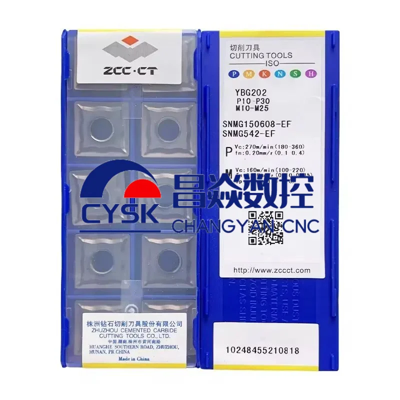 Original ZCCCT SNMG150608-EF YBG202 carbide insert for turning Tools