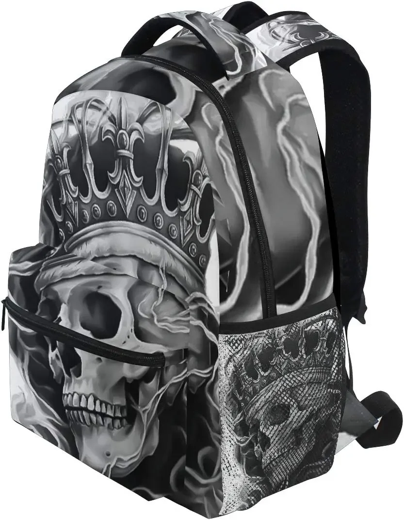 Backpacks Abstract Mexican Skull - Multi Function School College Canvas Book Bag Travel Hiking Camping Canvas Daypack