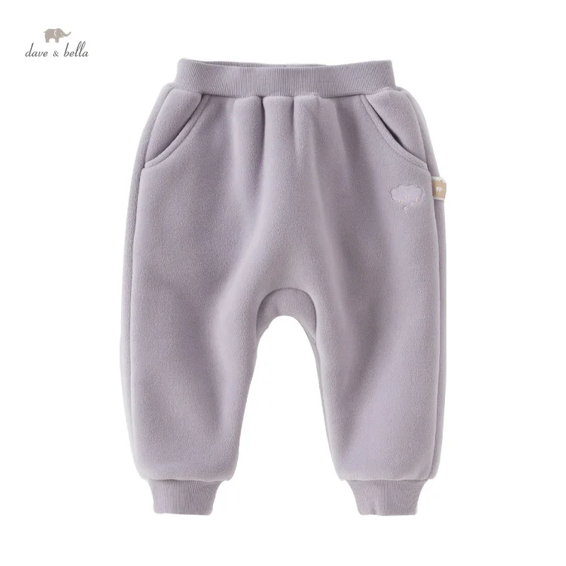 Dave Bella Boys Girls Baby Trousers New Autumn Winter Gentle Cute Children\'s Comfortable Fashion Casual Outdoor Warm DB4243077