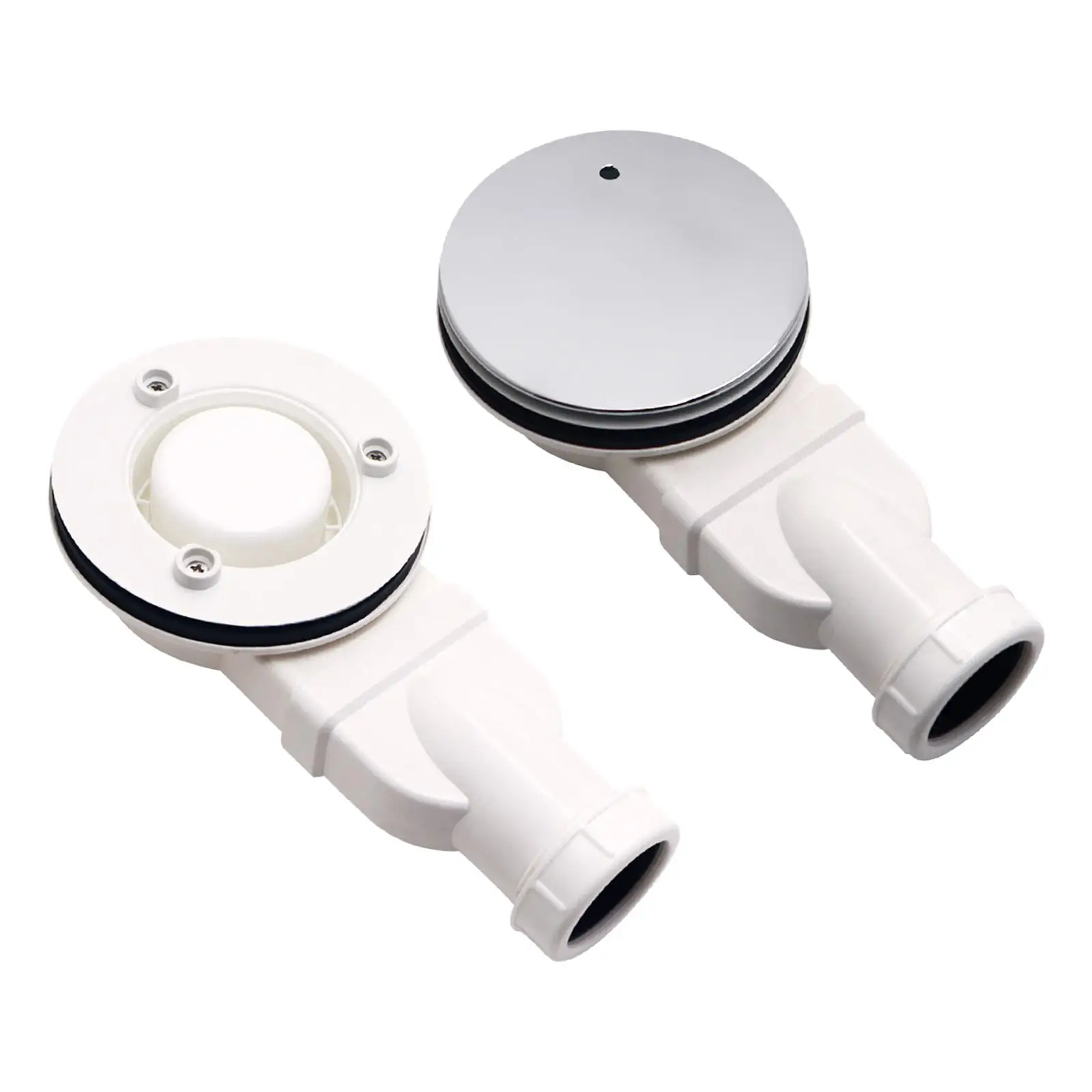 Low Profile Shower Drain Replacement Side Outlet Drain PVC Drain for Basements
