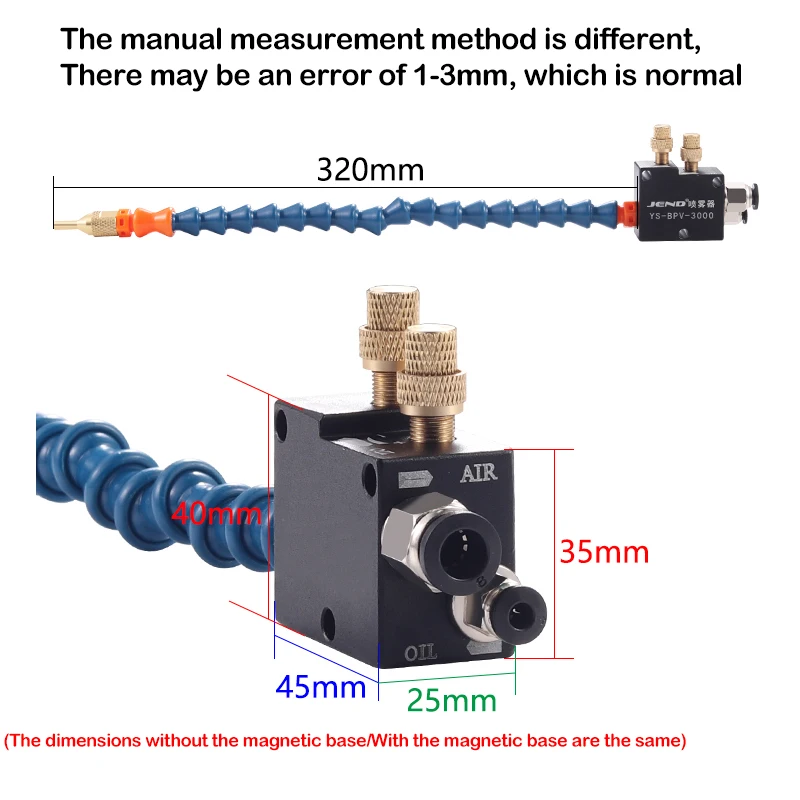 Pneumatic Lathe Machining Cooling Sprayer Milling Machine Cutting Fluid Universal Engraving Machine Sprayer Water Pipe Oil Pump.