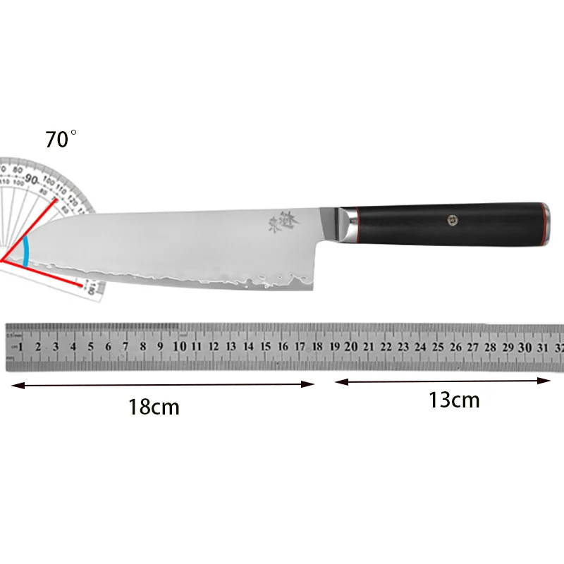 7 بوصة سكين Santoku 3 طبقات يرتدون الصلب AUS-10 شفرة الشيف الساطور اللحوم تقطيع الخضروات سكاكين المطبخ اليابانية أدوات الطبخ