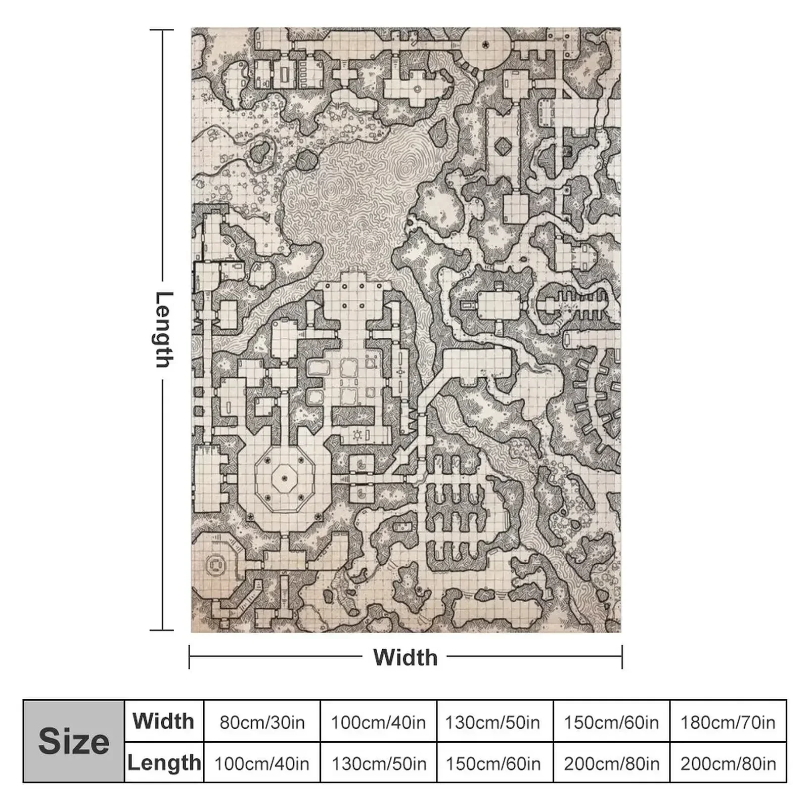 The Winter Tombs - a massive dungeon complex by Dyson Logos Throw Blanket cosplay anime Designers Blankets