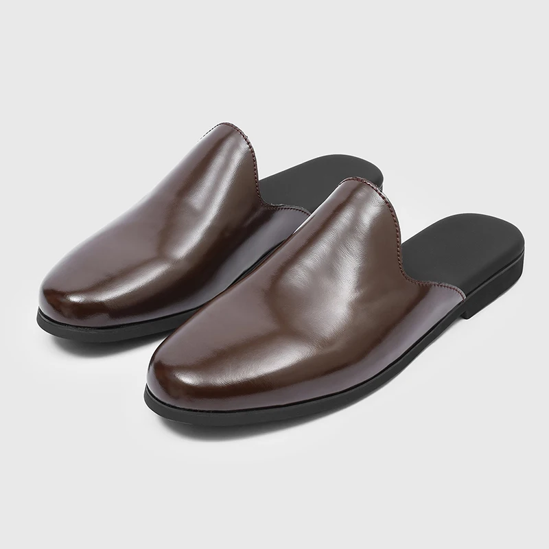 Lightweight Flat Bottomed M Ü Ller Men Shoes Fashionable Outdoor Semi Slippers Retro Breathable Simple Lazy Outdoor Slippers