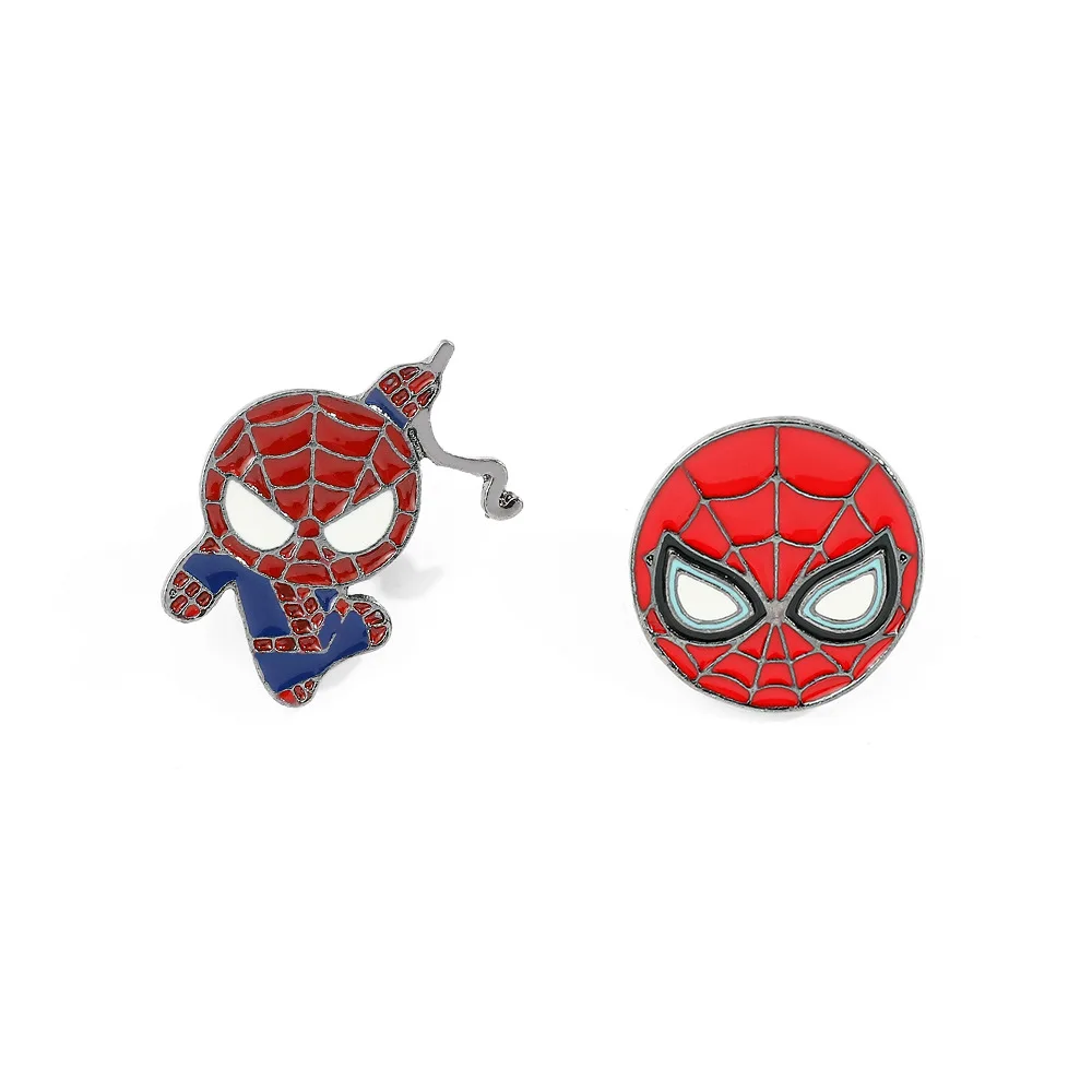 Broche de Spiderman para mochilas, alfileres de esmalte de dibujos animados de Anime, insignia de Metal creativa, accesorios de joyería de moda