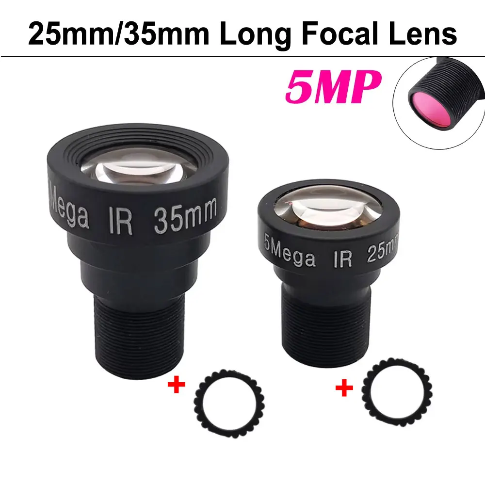 HD 5 Megapixel 25mm 35mm M12 Lens 650 IR Filter Long Focal Length for CCTV Security Cameras EKEN SJCAM Gopro Action Camera