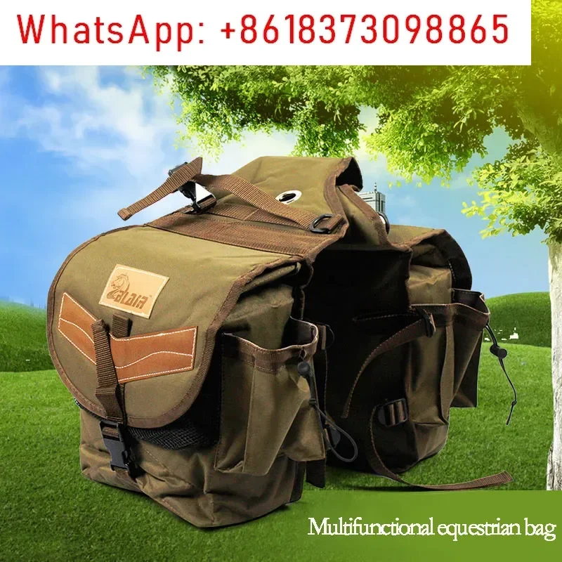 

Equestrian Oxford Cloth Waterproof Riding Saddle Bag Knight Outfit Western Saddle Accessories