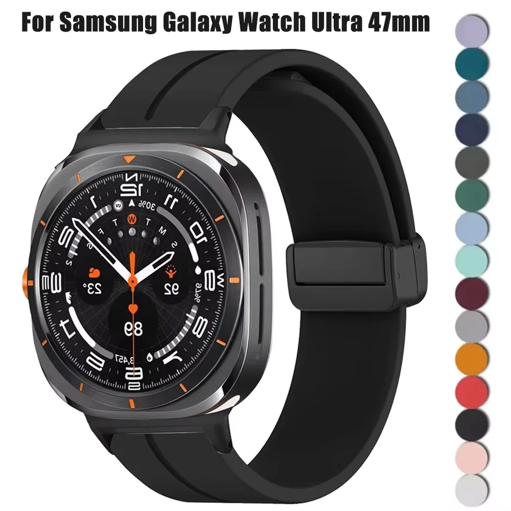 

Strap For Samsung Galaxy Watch Ultra 47mm Sport Silicone Band Magnetic Wristband For Galaxy Watch Ultra Loop Bracelet Watchband