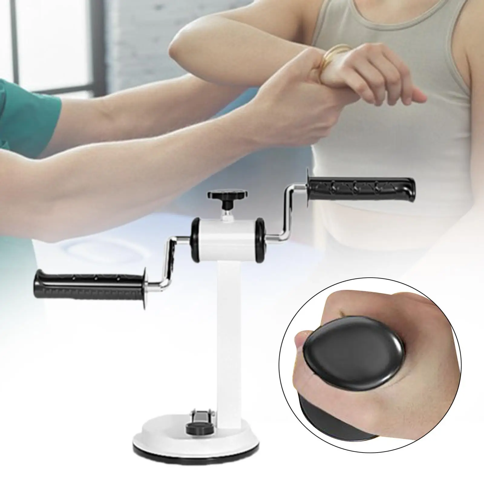 Arm Train Arm Muscle Builder Hand Crank Exercise Suction Cup Resistance Rehab