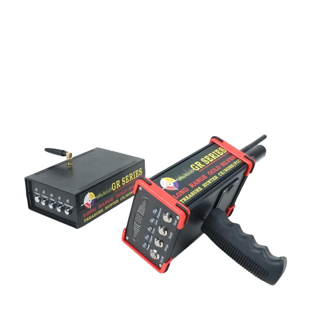 Detector de metais ouro prata de longo alcance profissional GR-2000 caçador para detectar ferramentas de pedras de diamante de cobre com pacote de papelão
