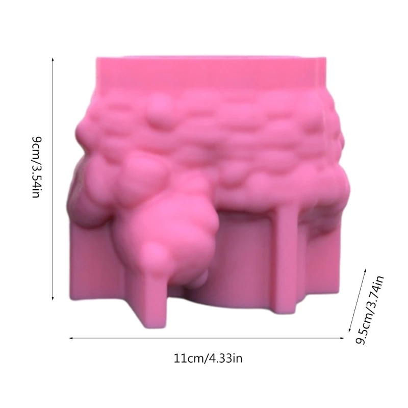 Alpacas forma cesta vaso molde pequenos vasos flores moldes silicone suculentas plantador titular molde chique decorações