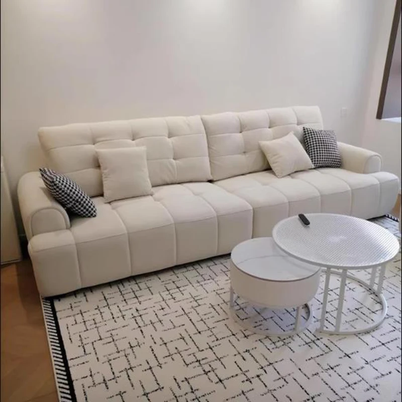 الشمال كرسي غرفة المعيشة الأرائك الفاخرة مصمم الحديثة الحد الأدنى غرفة المعيشة الأرائك الأبيض منزل صغير Divano أثاث المنزل #6
