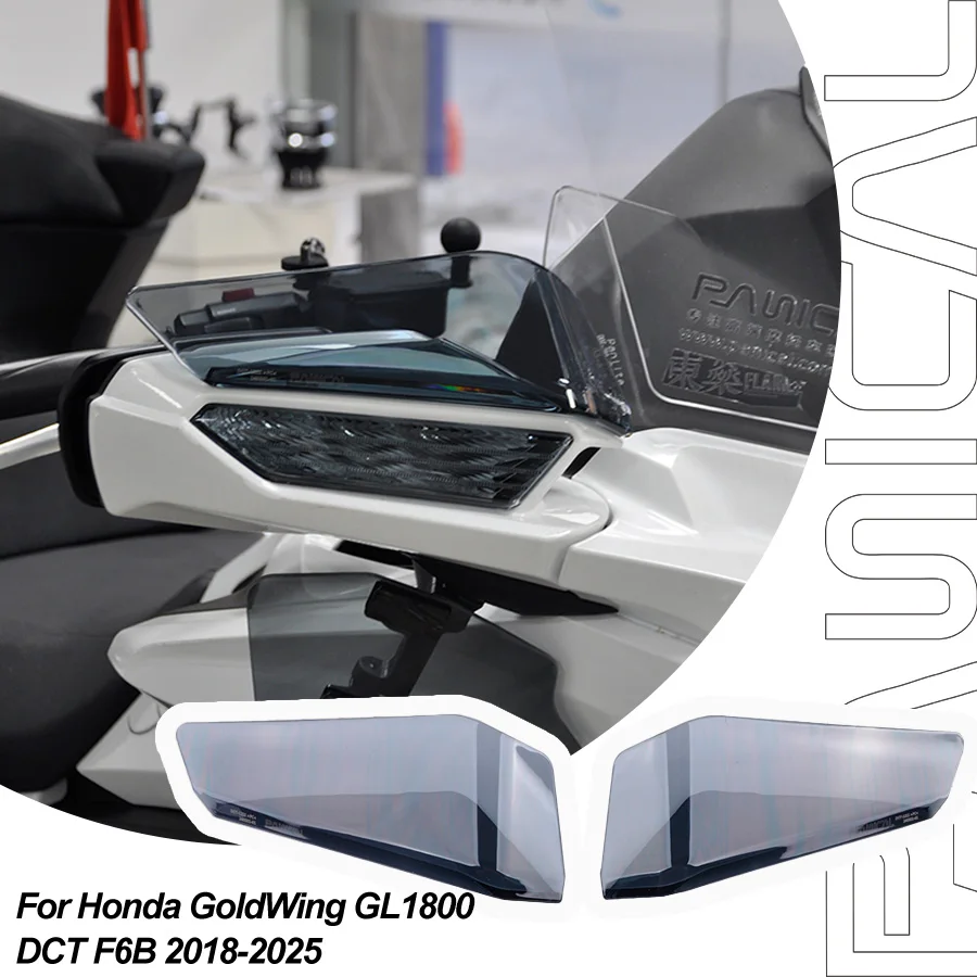 

PANICAL for Honda GoldWing GL1800 DCT F6B 2018-2025Motorcycle rearview mirror upper deflector Air spoiler Windshield Accessories