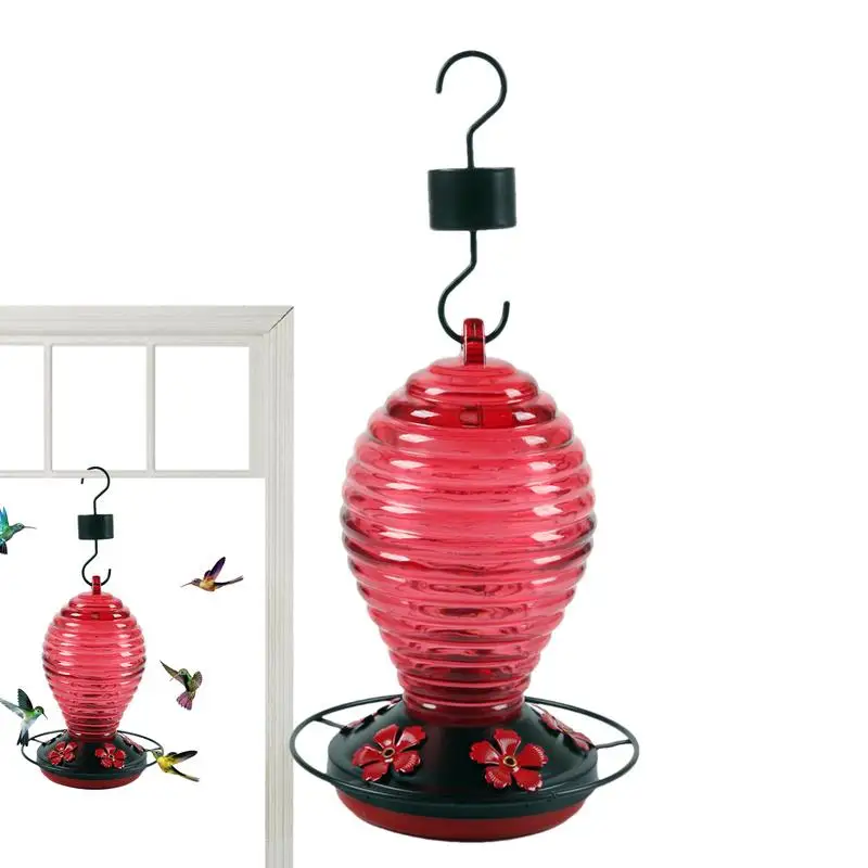 

Leak Proof Hummingbird Feeder Bird Feeder For Outside Window Tree Heavy Duty Colorful Flower Feeding Ports Simple Installation