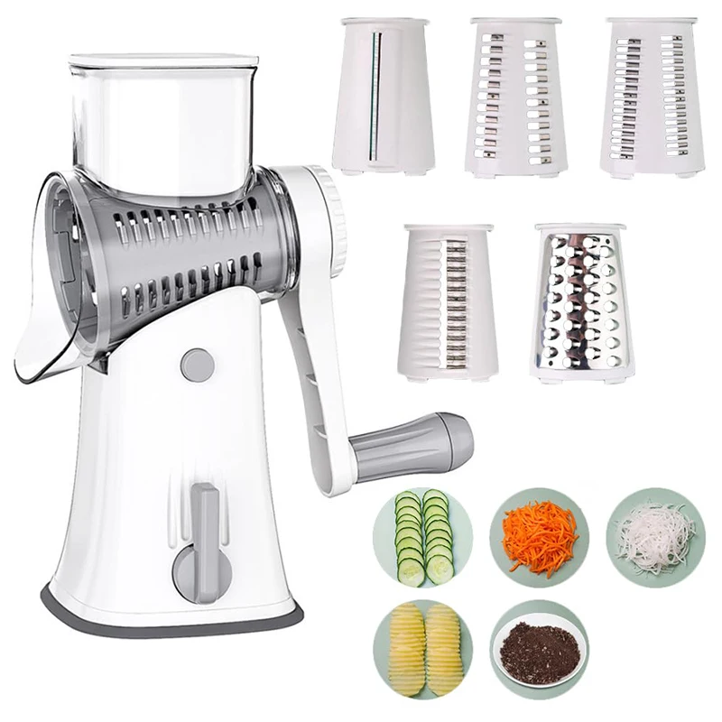 Vegetable Slicer Manual Shredder Chopper Set Thickness Adjustable Multifunctional Shredder Fruit Cheese Nuts Kitchen Utensils