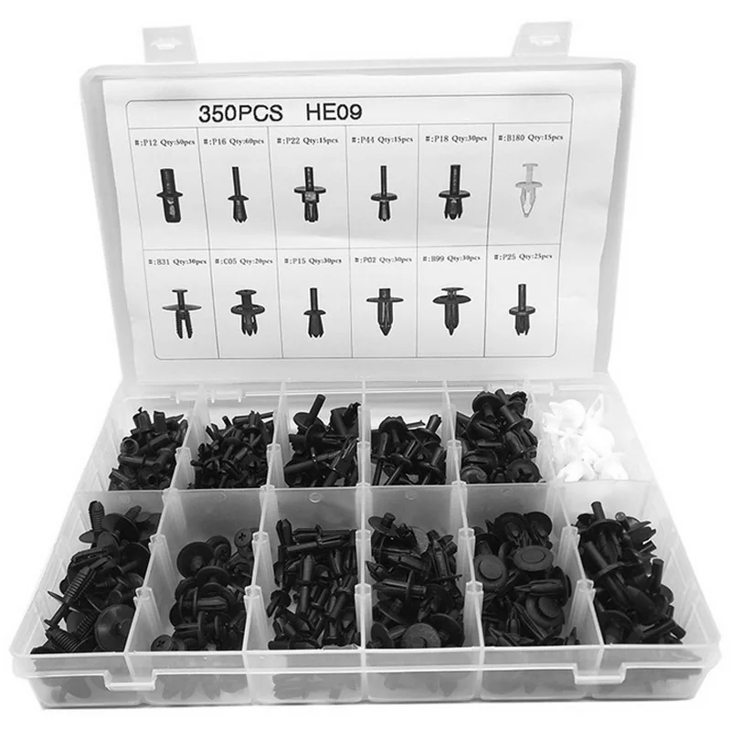 Universal Car Nylon Rivet Fasteners Mixed Clips Set for Body Panel Lining Trim
