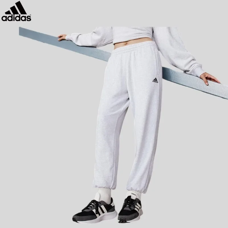 Adidas Quick Dry Woven Elastic High Waist Wide Leg Multi Cargo Pockets Walk TrousersJM9115