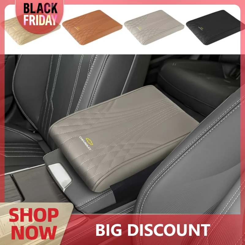 Leather Car Armrest Mat Center Console Arm Rest Protection Cushion Pads For Chevrolet Cruze Lacetti Captiva SS Z71 Impala Spar