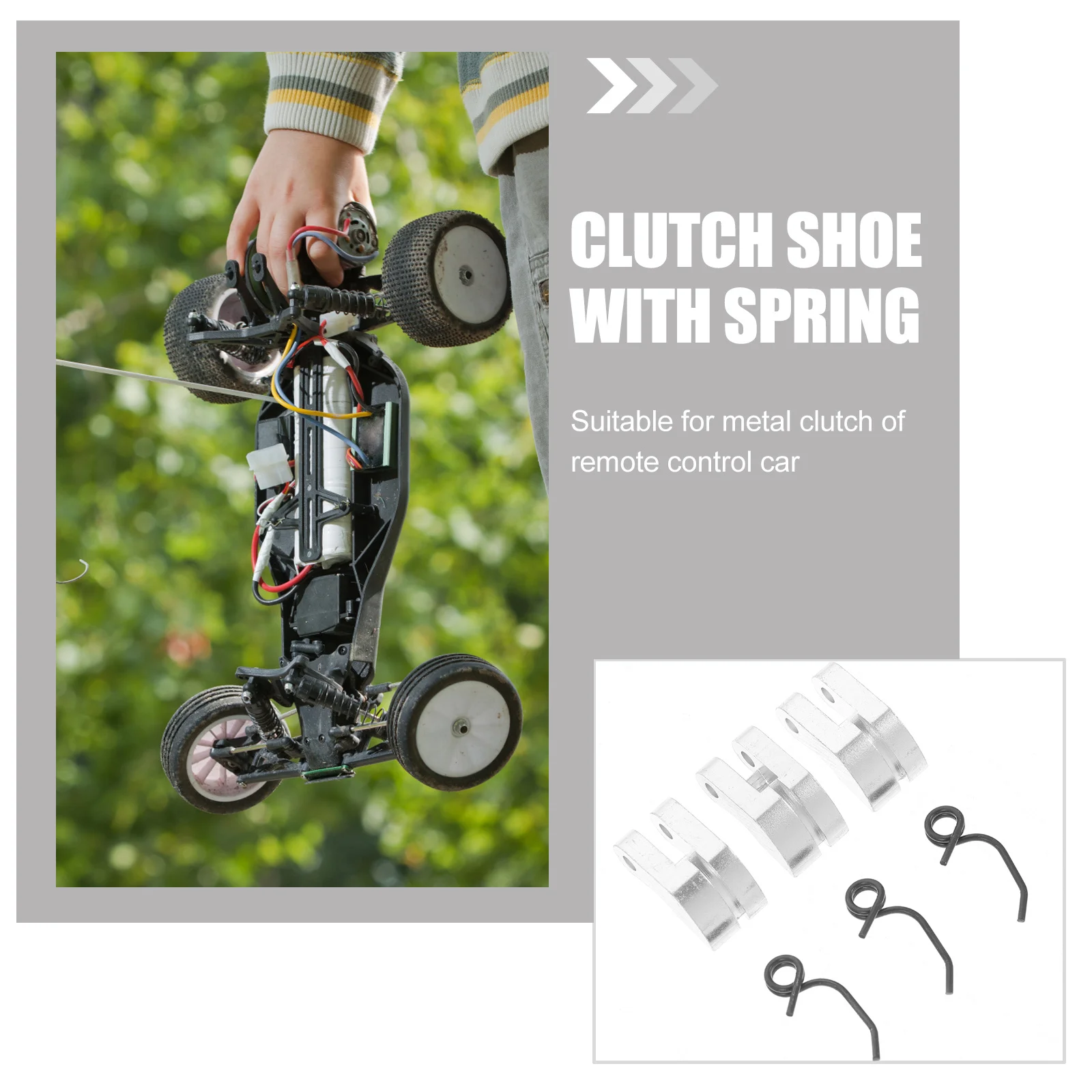 

6Sets Gear Bearing Clutch Shoes Metal Clutch Shoe with Spring for Engine Car Accessories 1:8 Scale Performance Boost