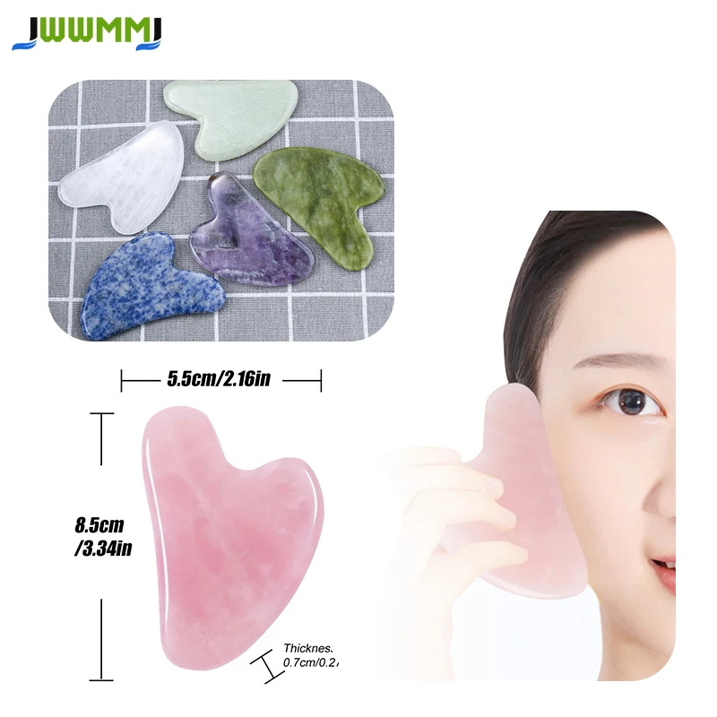 

1pcs Gua Sha Tool Scraping Massage Tools Natural Sibin Bian Stone for Facial Point Treatment Acupuncture Therapy Relieve