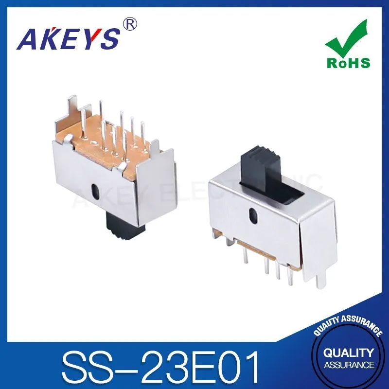 SS-23E01 (2P3T) Various Height 3-step Switch 2 Fixed Feet 8 Feet Upright