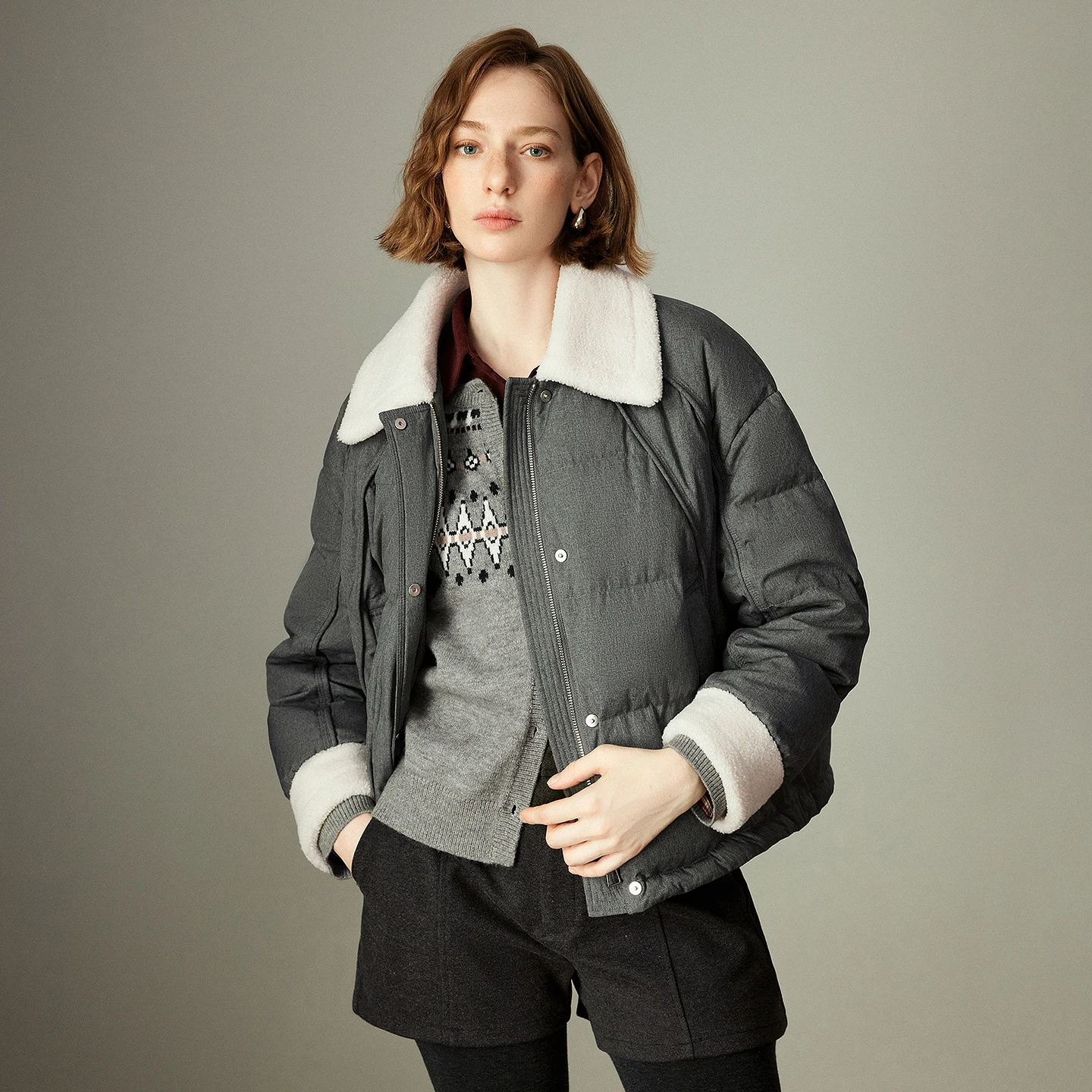 TOYOUTH Women Down Jackets 2025 Winter New 90% Down Smart Casual Fuzzy Color-blocking Loose Warm Outerwear
