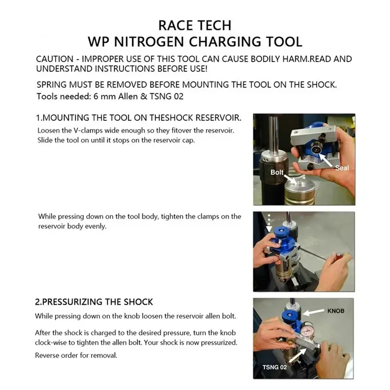 Latest For WP Suspension Shock Absorber Nitrogen Charging Tool Kit For Motorcycles Including A Reservoir ATV UTV Motocross Unive view 5
