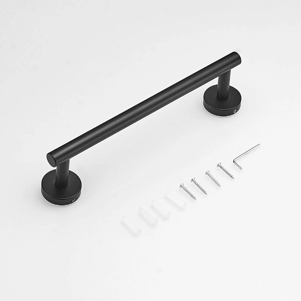 304 Stainless Steel Bathroom Towel Rack, Black Minimalist Towel Bar, Towel and Bath Towel Storage Rack, Bathroom Towel Single Rod, Available in Lengths of 11.81in, 15.75in, 19.69in, 23.6in
