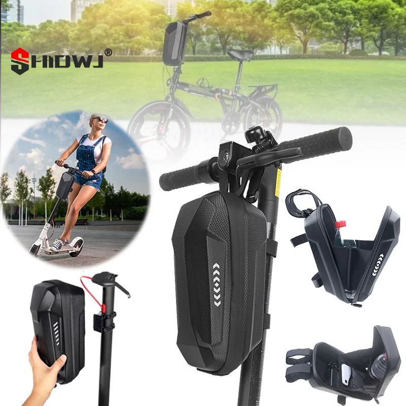Rainproof Electric Scooter Bag Large Capacity E-Bike Handlebar Mounted Bags Waterproof Scooter Storage Bag Hard Shell Organizer