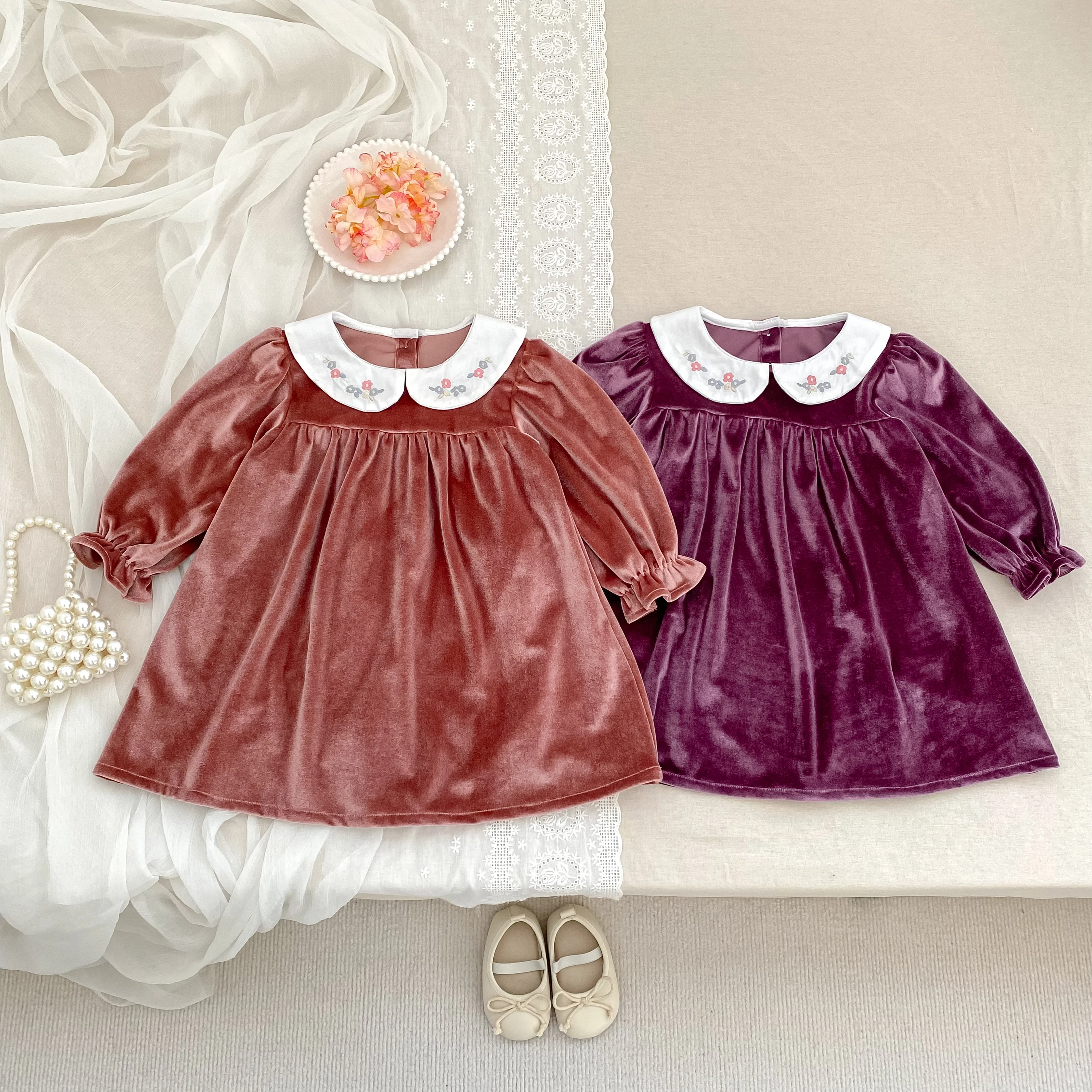 Herbst Baby Mädchen Kleidung Stickerei Weihnachten Party Kleid Kostüm 1-6Yrs Kleinkind Mädchen Geburtstag Kinder Kleidung Weihnachten Kleider – Detail 10