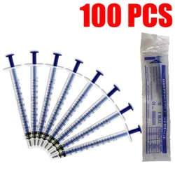 Plastic 1ml Syringe With OPP Without Needles For Industrial Soldering Pet Feed Kithchen Car Tool Adhesives Glue 100Pcs Syringes