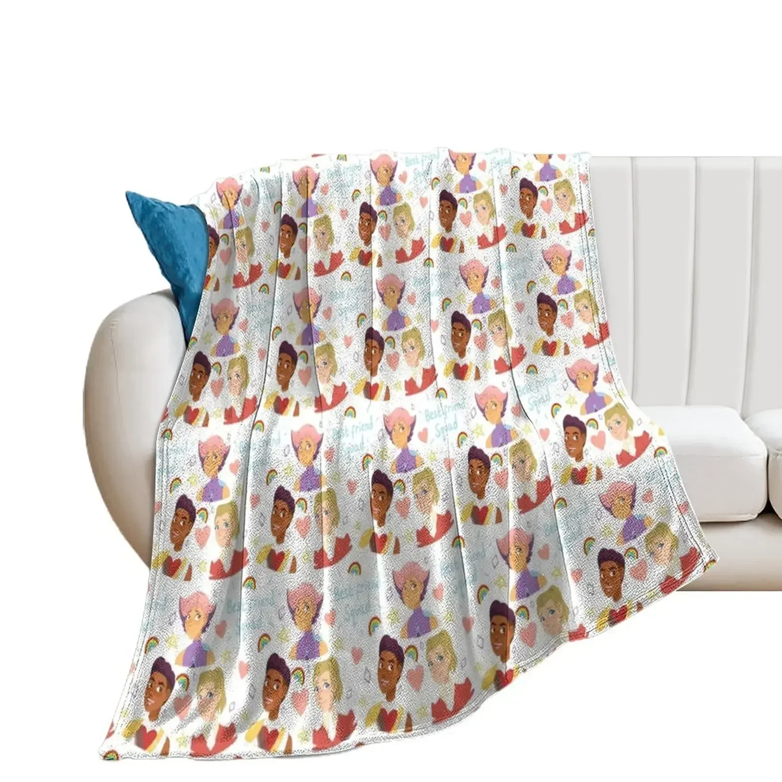 Best Friend Squad She-Ra pattern Throw Blanket Polar Bed linens Cute Plaid Blankets