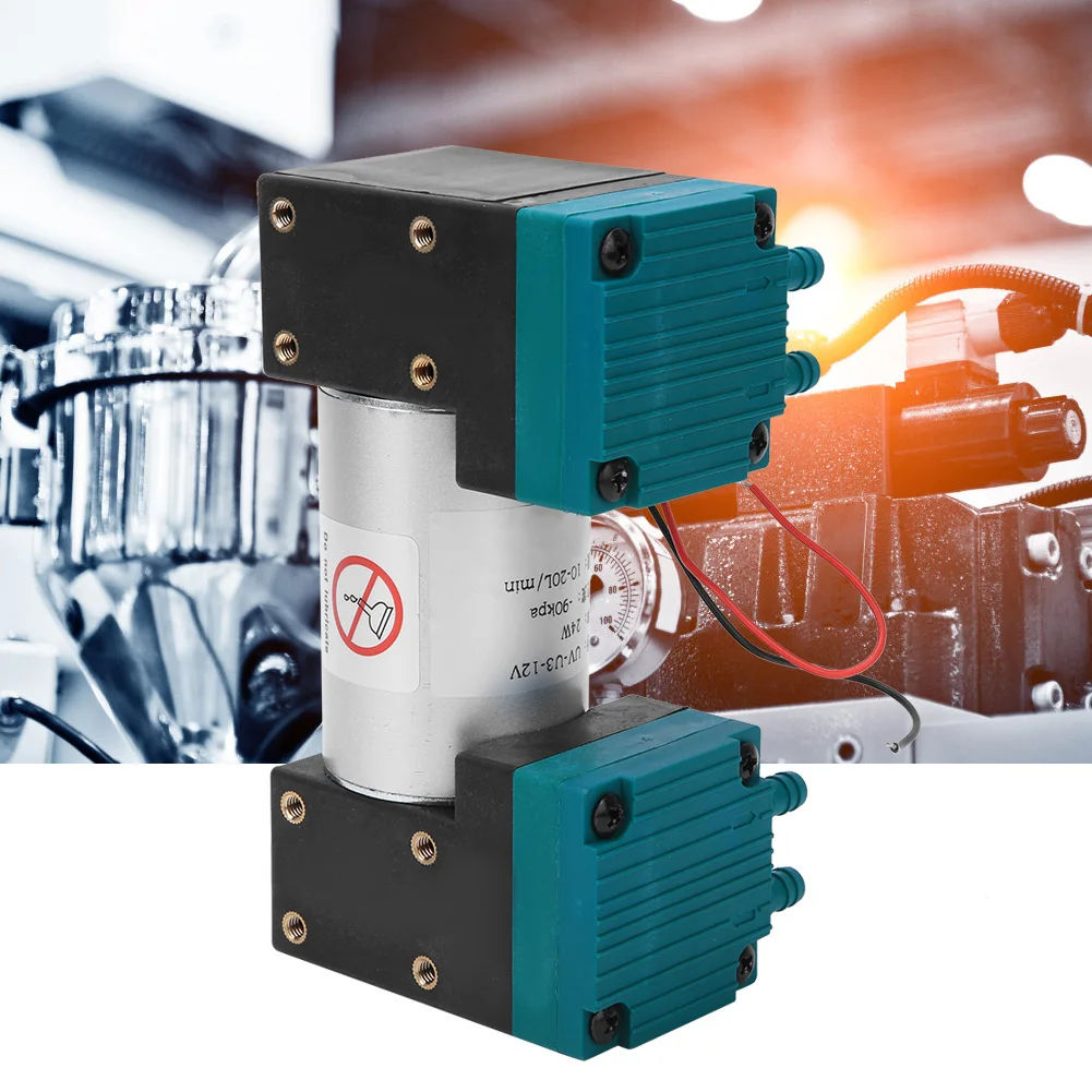 90~350kpa Vacuum Pump Mini Vacuum Pump Large  Low Noise -90~350kpa 24W 10~20L/min DC12V/DC24V/AC220V