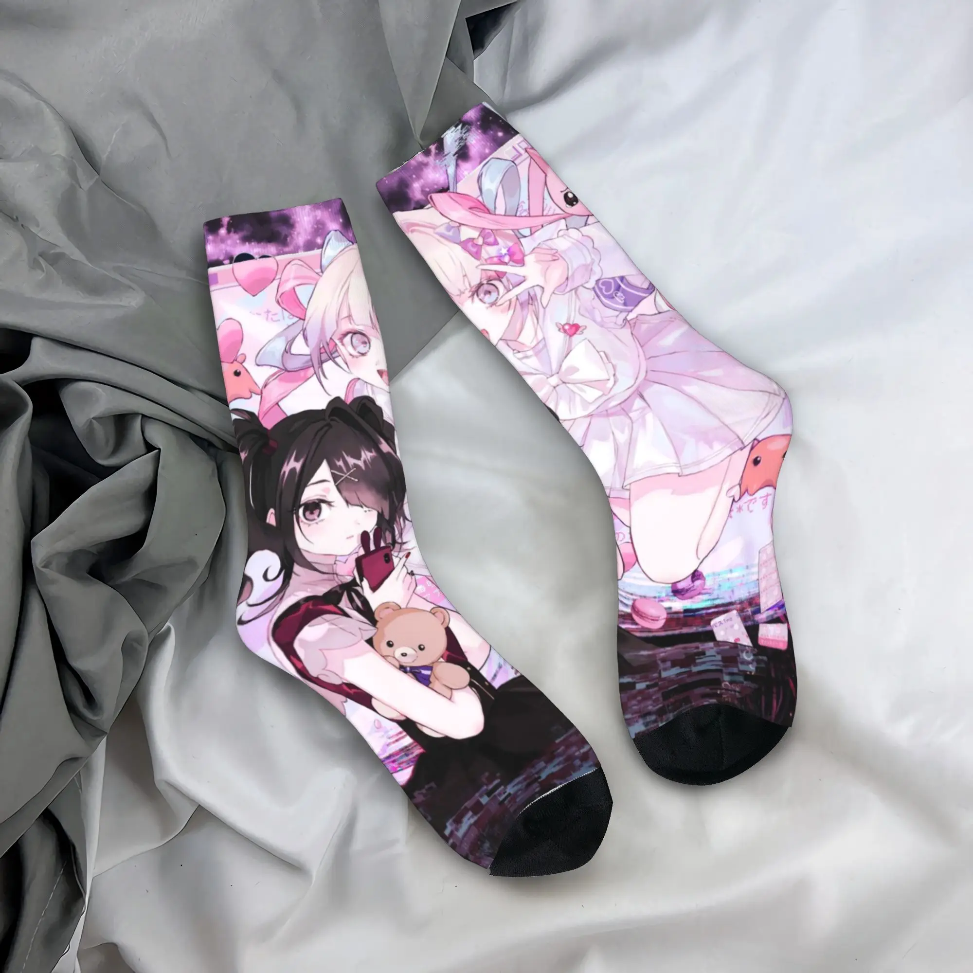 

Модные женские и мужские носки для экипажа Needy Girl Streamer, продукт от перегрузки, уютные дышащие носки