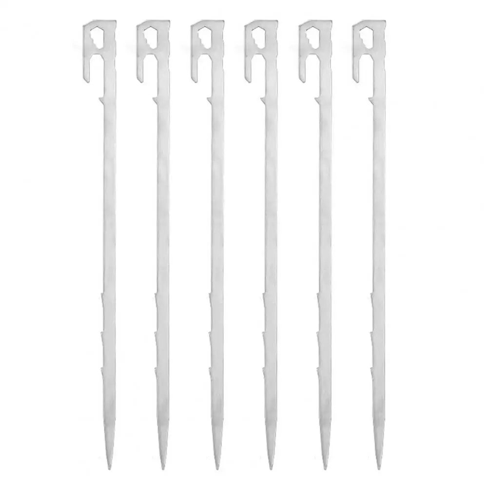 

Metal Tent Pegs Stainless Steel Tent Stakes Heavy Duty Stainless Steel Camping Tent Stakes for Outdoor Garden Tarp Canopy