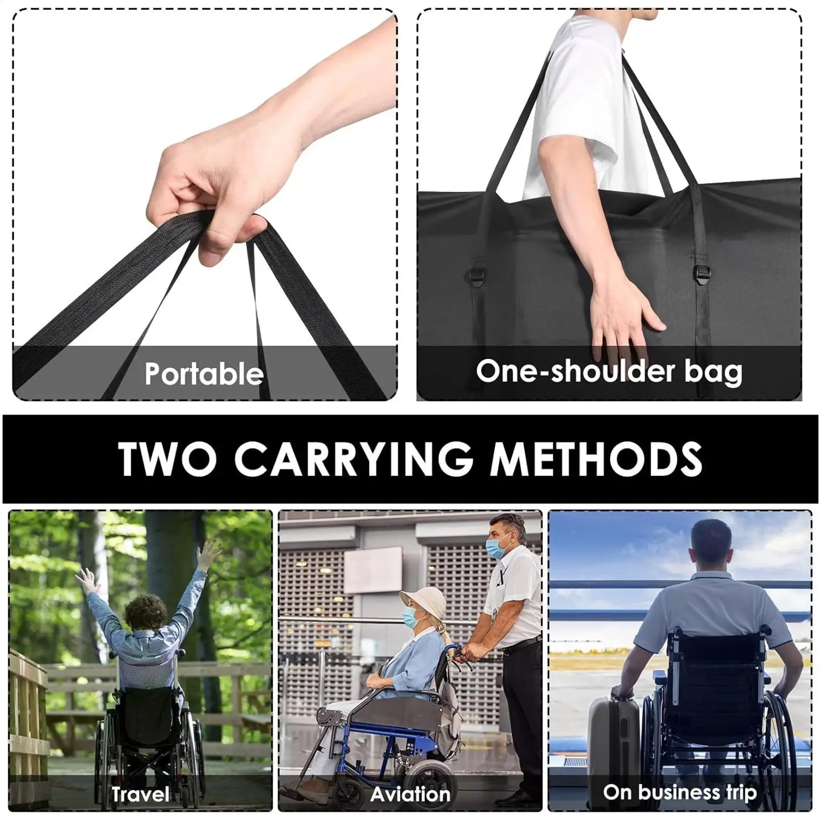 

Складная сумка для хранения ходунков, водонепроницаемый рюкзак для кемпинга, защита для инвалидной коляски для путешествий, рыбалки, задней двери, стадиона, патио, пикника