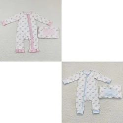 Wholesale Newborn Matching Boy Girl Romper Kids Children Long Sleeves Infant Christmas Santa Jumpsuit Zipper Toddler One Piece