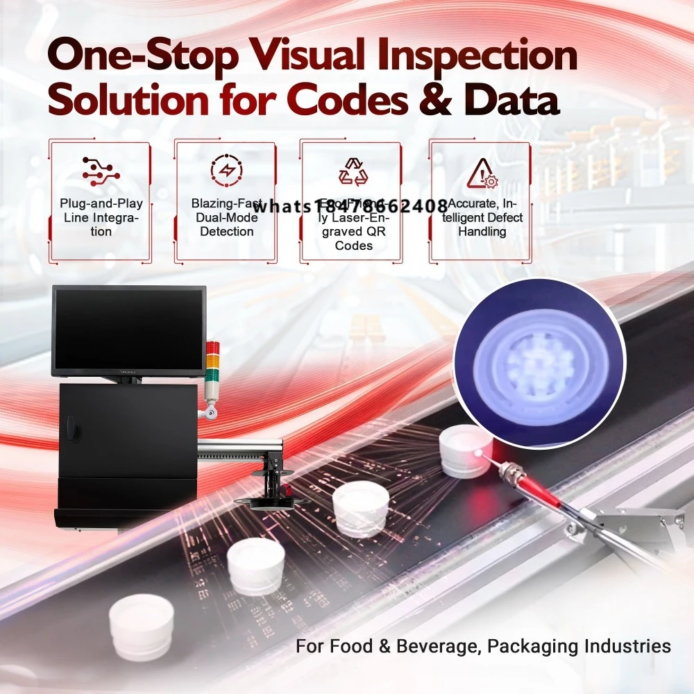 High-Speed XV01 AI Visual Inspection System 100000+ Units/Hour OCR/Barcode Detection for Beverage & Packaging Lines