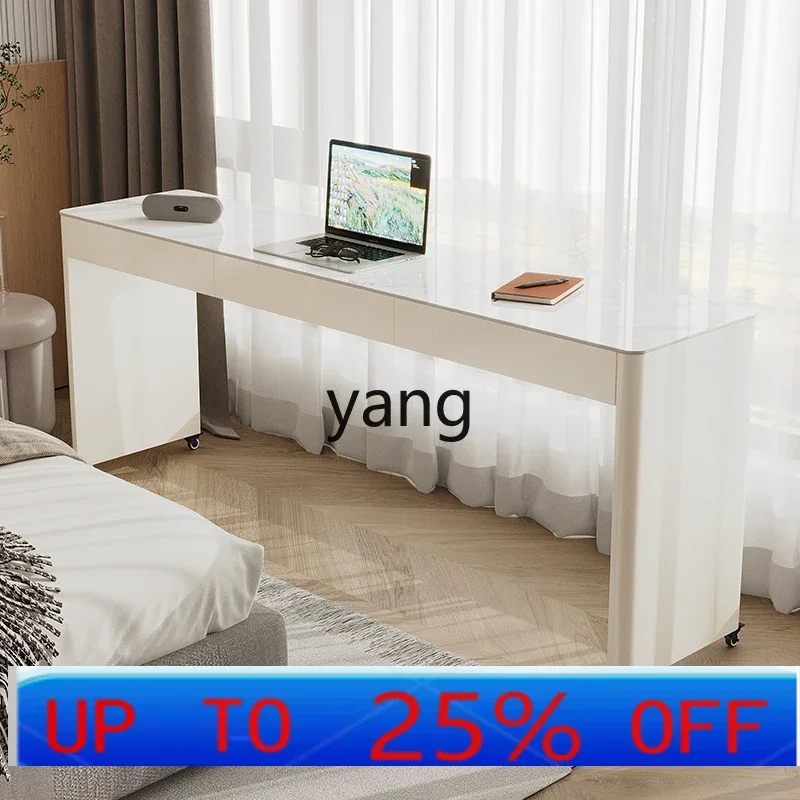 Lmm solid wood cross bed table removable bedside computer table modern bedroom slate dresser integrated