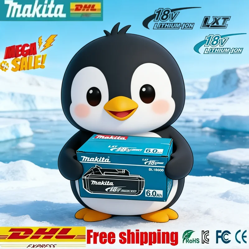 

Аккумулятор Makita 18В 6.0Ач Оригинальный литий-ионный аккумулятор 18В 6000мАч, сменный аккумулятор BL1860 BL1850 BL1860B