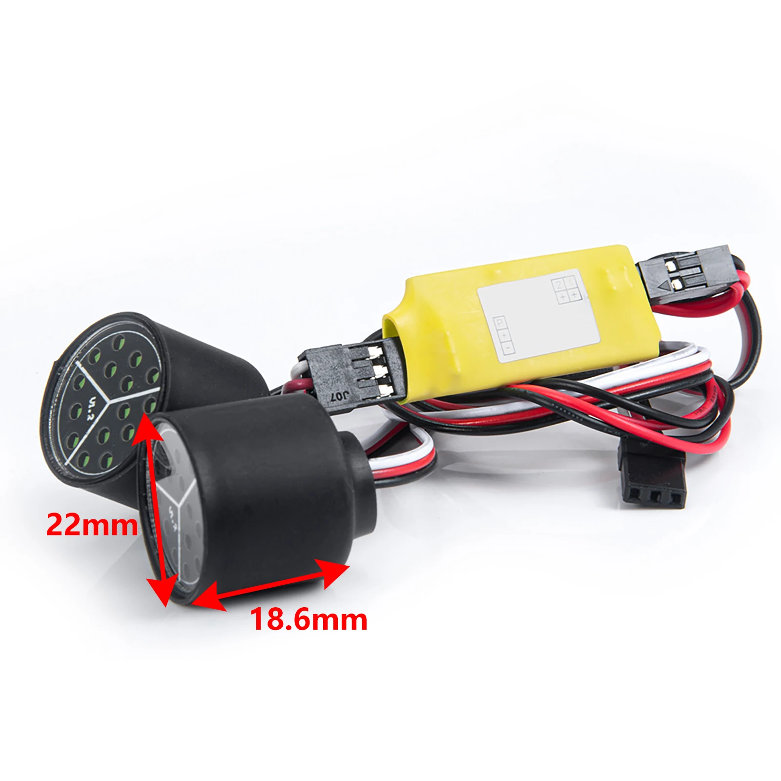 MIBIDAO faro delantero Led para Axial SCX10 III AXI03007 JEEP Wrangler AXI03006 gladiador 1/10 RC piezas de decoración de coche