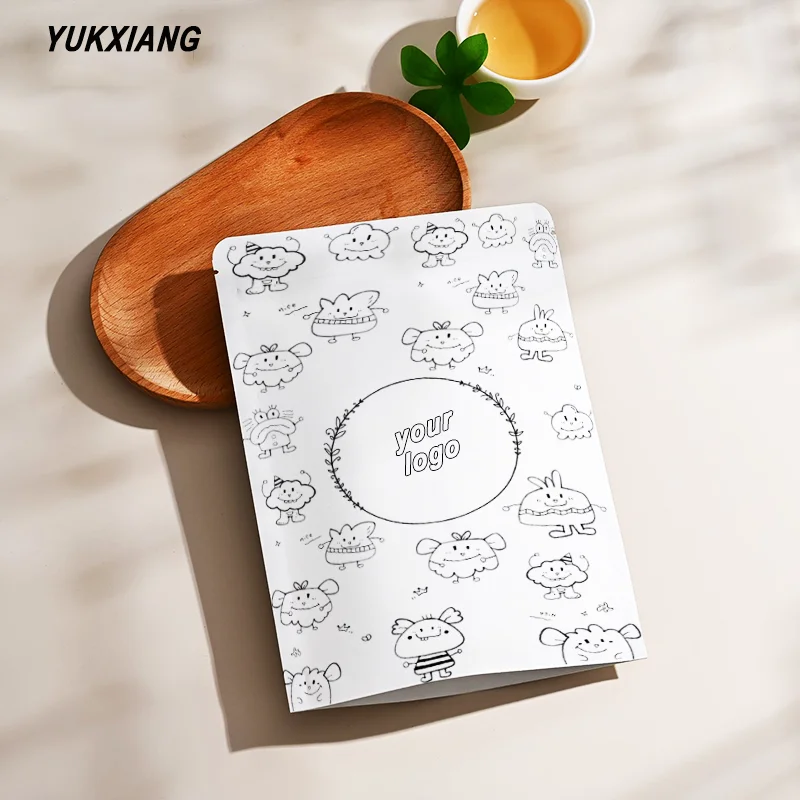 أكياس ورق كرافت بيضاء، رسومات خربش للأطفال، ملونة، مناسبة لتدريس الفصول الدراسية، أنماط قابلة للتخصيص، أكياس هدايا #3