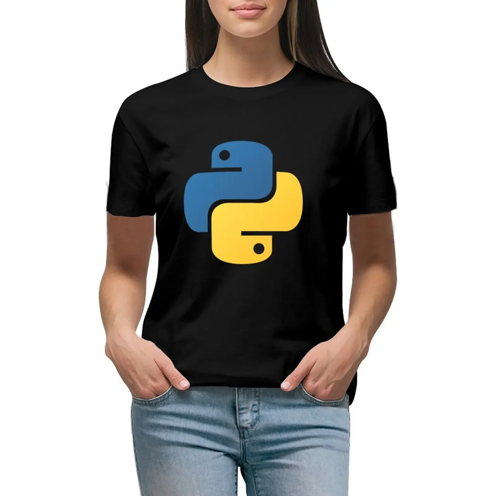 

Python Programming T-shirt summer tops anime clothes Womens clothing