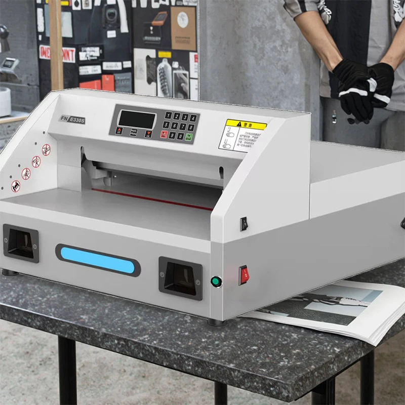 

Настольный электрический резак для бумаги E330S, 220В, для офиса, для резки тендерных документов/квитанций (на заказ)