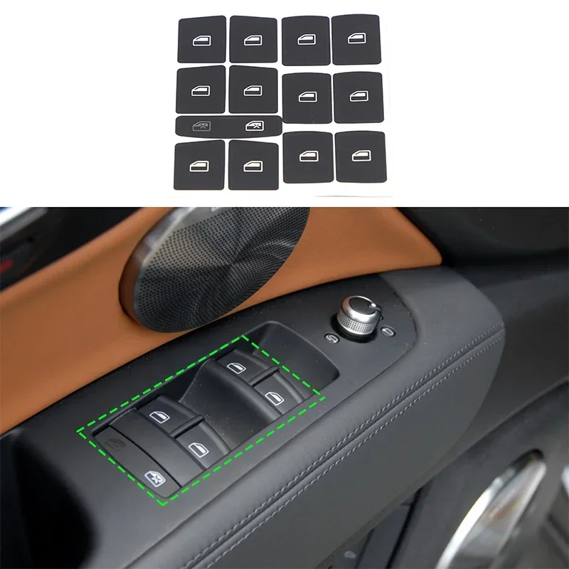 For Audi Q7 2003-2015 Car Button Repair Decal Sticker Air Condition Climate Control Button Repair Sticker Headlight Button Stick