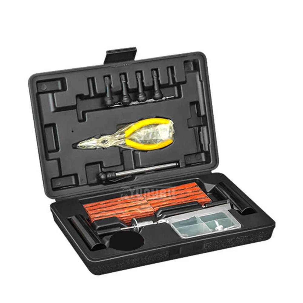 Motorcycle & Off-Road Vehicle Tubeless Tire Rapid Repair Tool Set, 91-Piece Car Tire Repair Kit