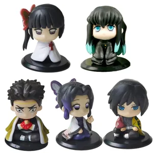 10 buah Set Versi Q Demon Slayer Duduk Boneka Hantu Tanjiro Nidouzi Inosuke Zenizu Figure Action Figure Model Film Hadiah Mainan Anak 12 penjualan terbaik batman kenner - №