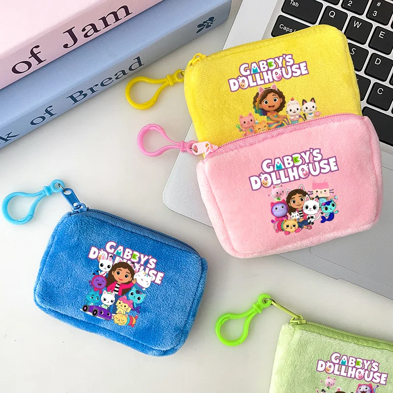 

Мультяшные кошельки Gabby Dollhouse для девочек, милые кошельки с персонажами аниме, монетницы для мальчиков и девочек, подарок на день рождения, креативный уличный кошелек-брелок