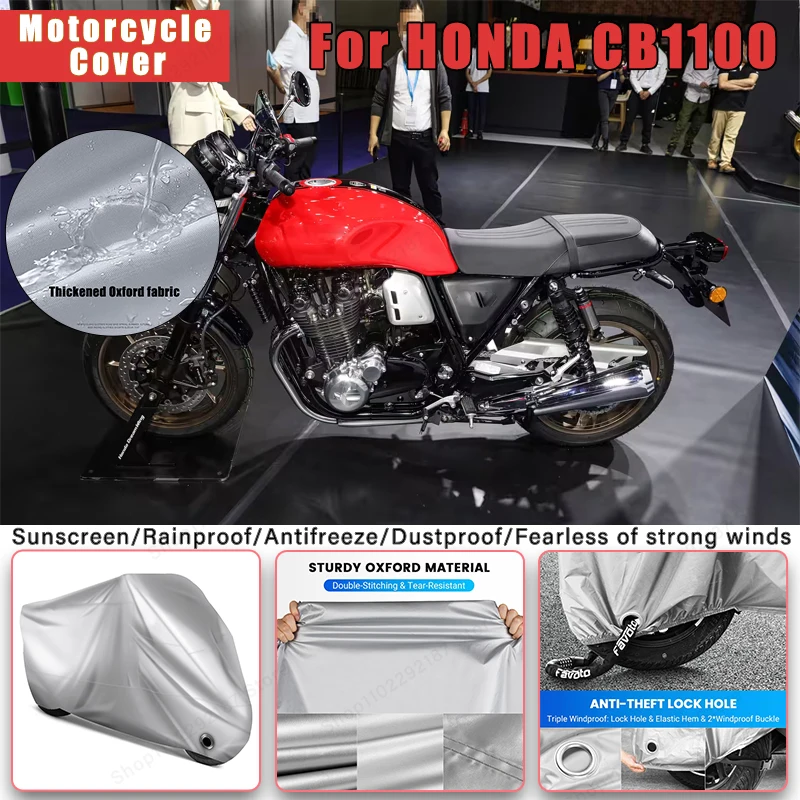 

For HONDA CB1100 No Ear Motorcycle Cover - Outdoor Full Body Protection, Waterproof Dustproof Sunscreen Moto Accessories