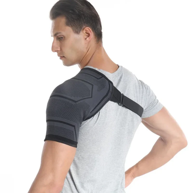 Shoulder Support Stability Brace Compression Sleeve Strap Wrap for Rotator Cuff Dislocated Joint Pain Sprain Soreness Bursitis